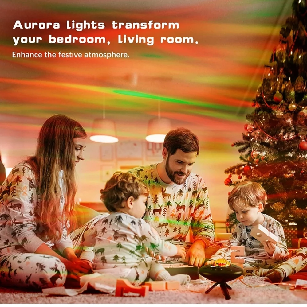 Room Projector Bluetooth Music Celestial Stars Moon Remote Multi Color NIB